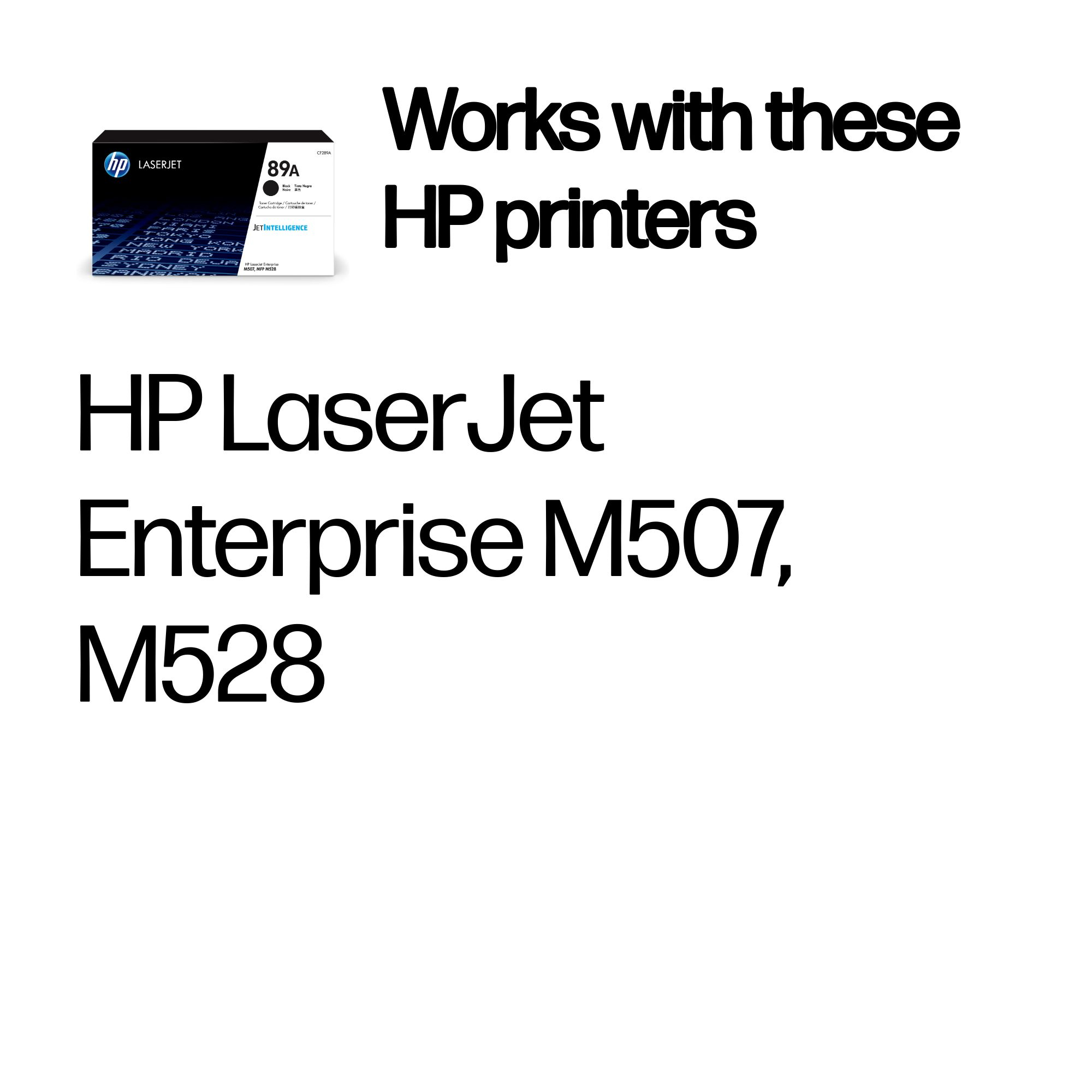HP CF289A/89A Toner cartridge, 5K pages ISO/IEC 19752 for HP M 507