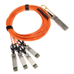 ATGBICS AOC-QSFP-4SFP-10G-20M Dell Compatible Active Optical Breakout Cable 40G QSFP+ to 4x10G SFP+ (20m)