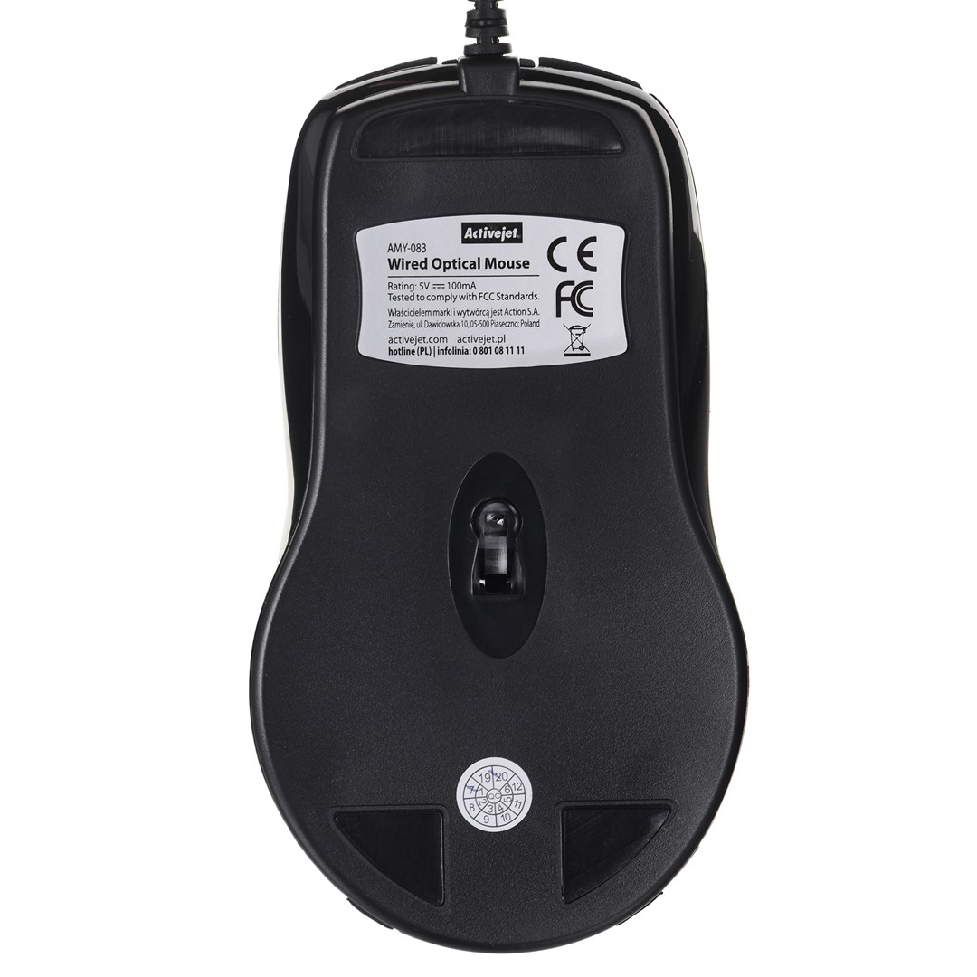 ACJ Activejet AMY-083 Mouse wired USB (optical; 1000 DPI; black)