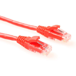 ACT Rode 1 meter U/UTP CAT6 patchkabel component level met RJ45 connectoren