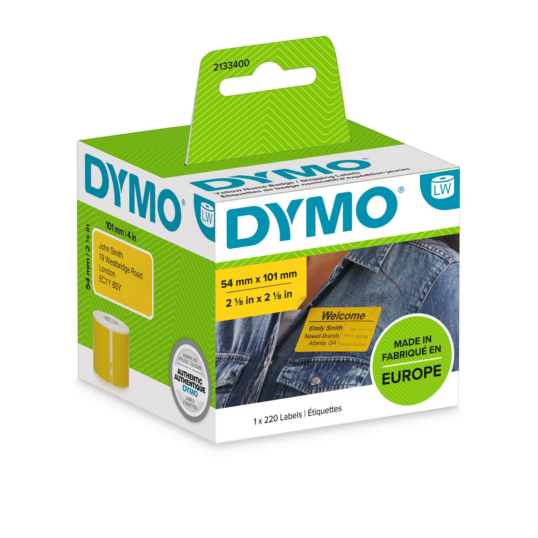 Image of DYMO LW Coloured Shipping/Name Badge Label - 54x101 - 1 Roll á...