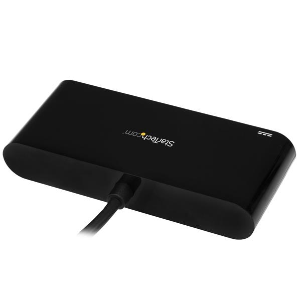 StarTech.com 3 Port USB-C Hub with Gigabit Ethernet & 60W Power Delivery Passthrough Laptop Charging - USB-C to 3x USB-A (USB 3.0 SuperSpeed 5Gbps) - USB 3.1/3.2 Gen 1 Type-C Adapter Hub