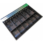 APG Cash Drawer PK-15U-6-BX cash tray Metal, Plastic Black, Stainless steel