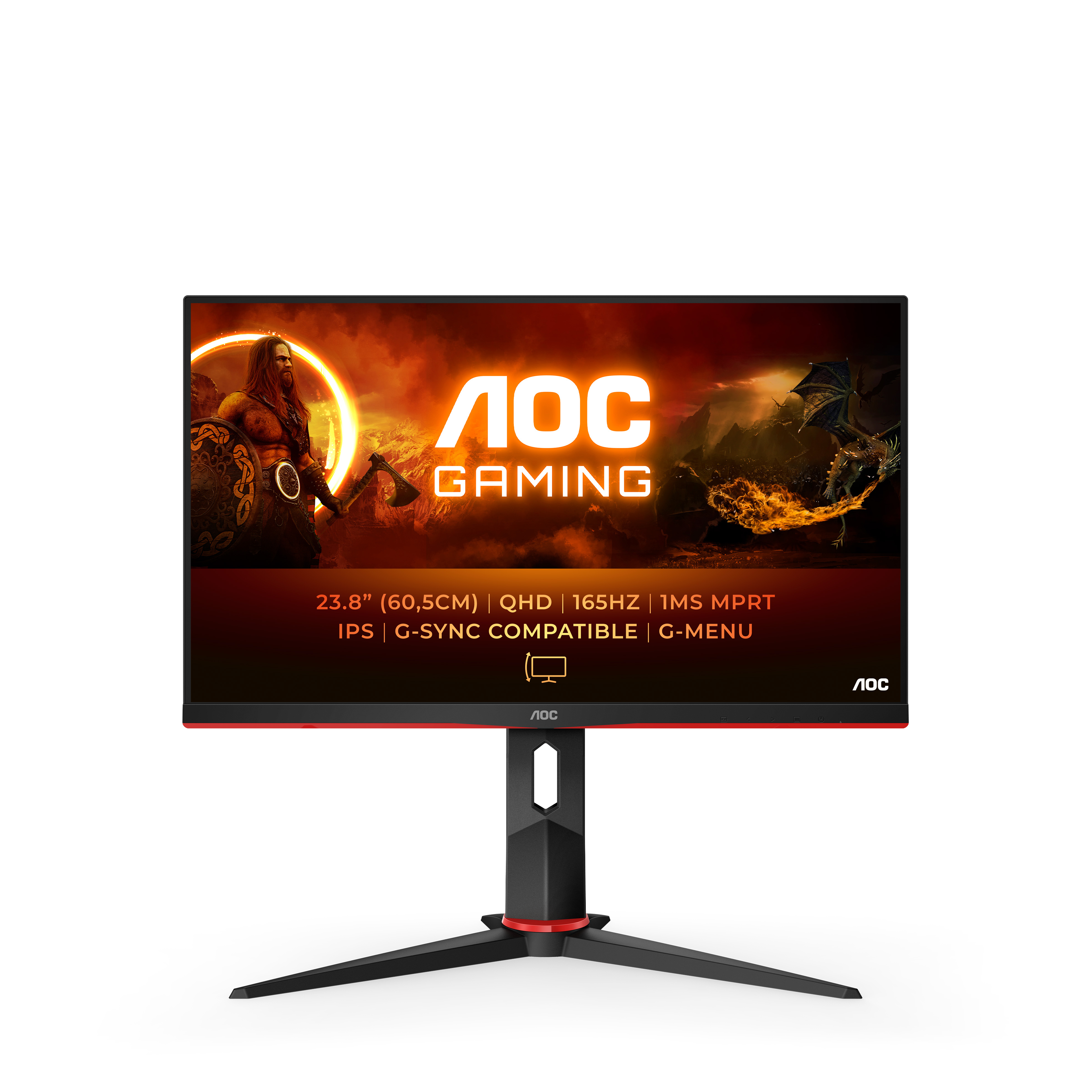 Image of AOC G2 Q24G2A/BK computer monitor 60.5 cm (23.8") 2560 x 1440...