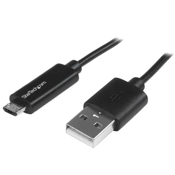 Image of StarTech.com Micro-USB Cable with LED Charging Light - M/M - 1m (3ft)