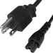 Cablenet 2m USA Plug (3 Pin) - IEC C5 Cloverleaf Black PVC Power Leads