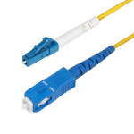 StarTech.com 15m (49.2ft) LC to SC (UPC) OS2 Single Mode Simplex Fiber Optic Cable, 9/125µm, 40G/100G, Bend Insensitive, Low Insertion Loss, LSZH Fiber Patch Cord
