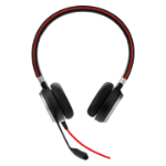 Jabra Evolve 40 UC Stereo Headset Kabel Huvudband Kontor/callcenter USB Type-A Svart