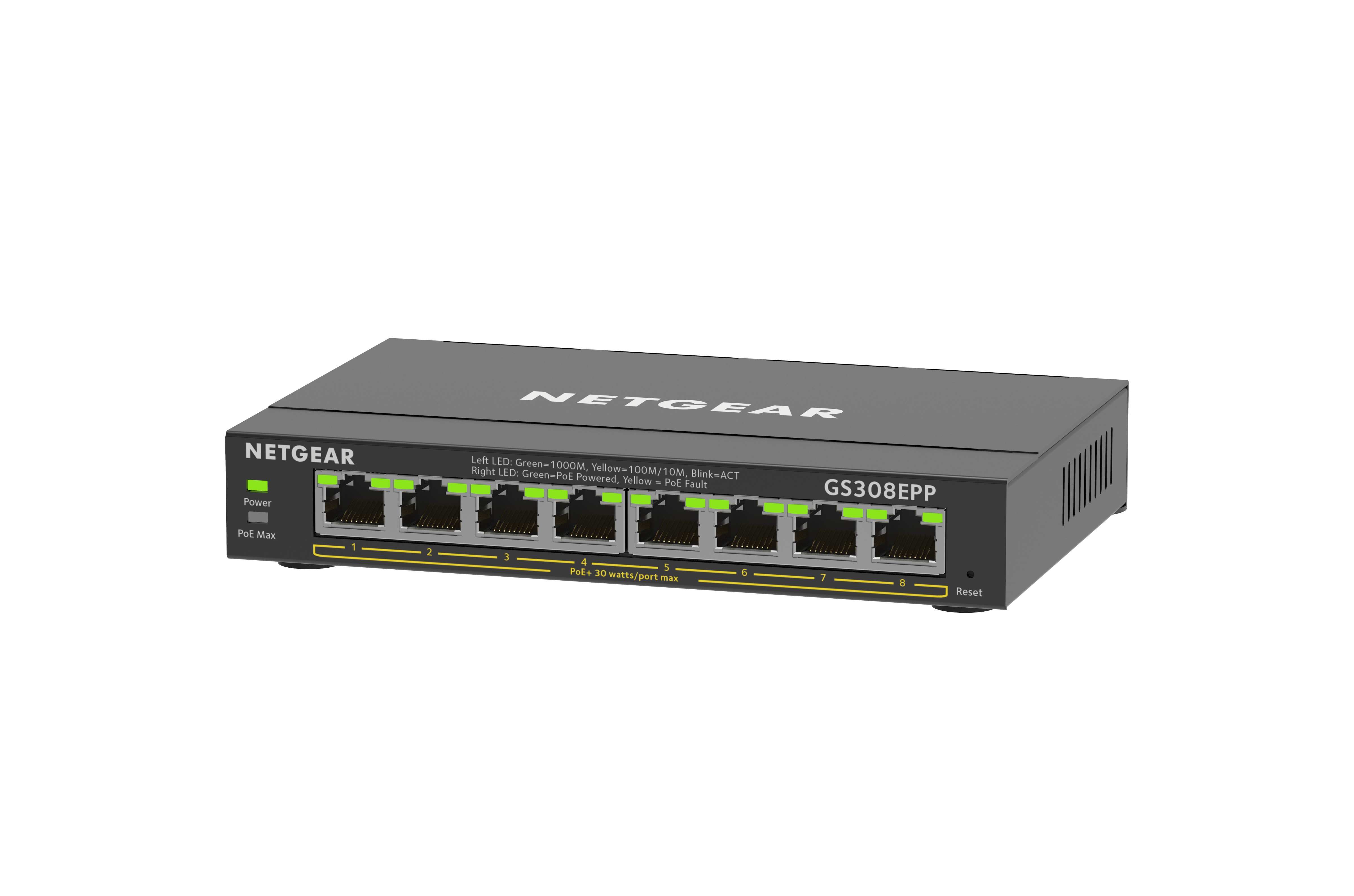 Image of NETGEAR GS308EPP Managed L2/L3 Gigabit Ethernet (10/100/1000)...