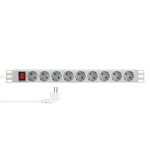 LogiLink PDU9C04 surge protector Light grey 9 AC outlet(s) 230 V 2 m