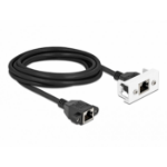DeLOCK Network Extension Cable for Easy 45 Module S/FTP RJ45 jack to RJ45 jack Cat.6A 3 m black