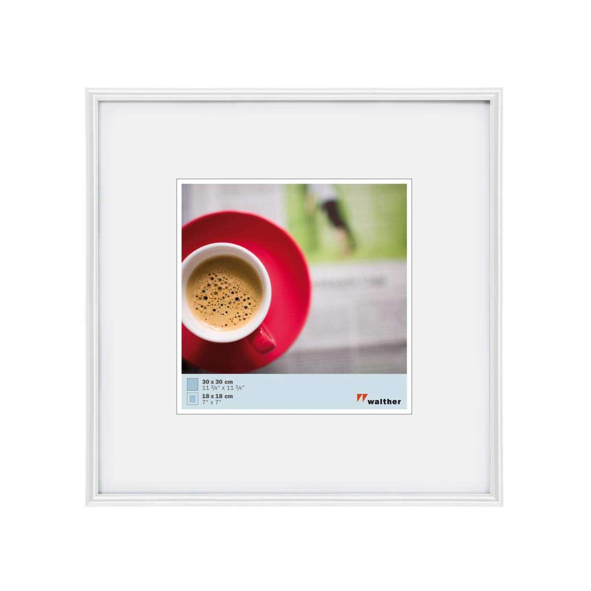 Image of walther design KW330H - Plastic - White - Single picture frame -...