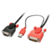 Lindy 41432 video cable adapter 3 m VGA (D-Sub) DVI-D + USB Black, Red