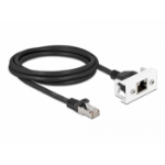DeLOCK Network Extension Cable for Easy 45 Module S/FTP RJ45 plug to RJ45 jack Cat.6A 2 m black