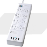 Sansai PAD-4088H surge protector White 8 AC outlet(s) 230 - 240 V 1 m