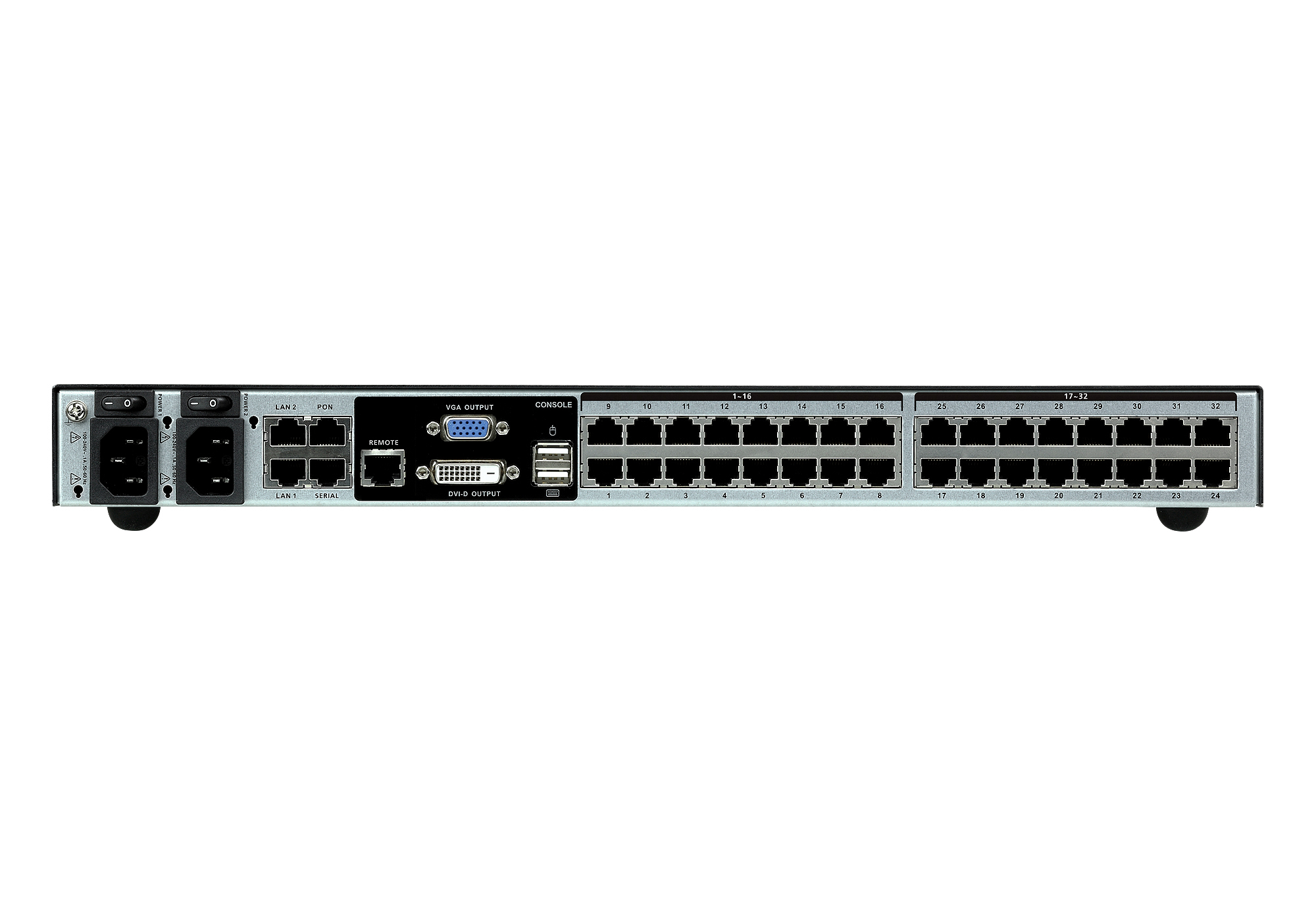 ATEN KN1132V-AX-E KVM switch Rack mounting Black, Grey