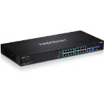 Trendnet TPE-3018LS network switch Managed Gigabit Ethernet (10/100/1000) Power over Ethernet (PoE) 1U Black