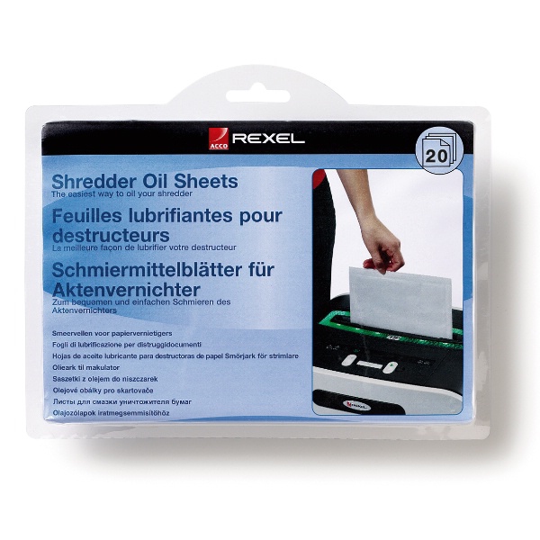 Rexel Shredder Non-Auto Oil Sheets (Pack of 20) 2101949