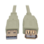 Tripp Lite U024-006-BE USB 2.0 Extension Cable (A M/F), Beige, 6 ft. (1.83 m)