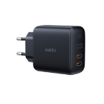 AUKEY Omnia II Wall Charger 2xUSB-C PD  GaN  45W - Black