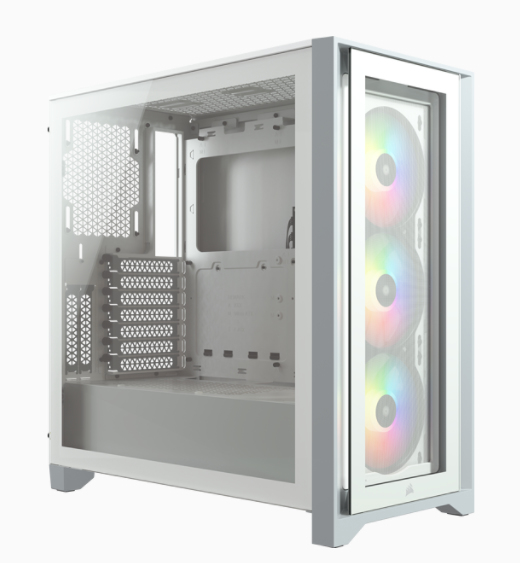 Image of Corsair iCUE 4000X RGB Midi Tower White