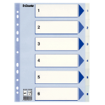 Esselte 100133 tab index Numeric tab index Polypropylene (PP) Blue, White