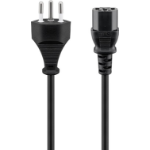 Goobay 93617 power cable Black 2 m SEV 1011 IEC C13