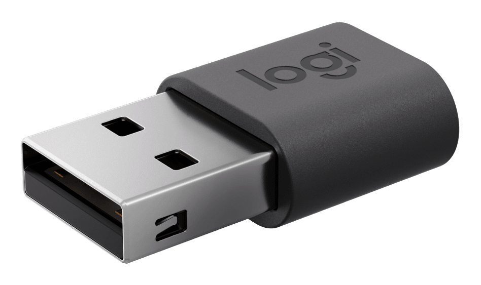 Logitech 956-000169 cable gender changer USB-C USB-A Graphite