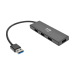 Tripp Lite U360-004-SLIM interface hub USB 3.2 Gen 1 (3.1 Gen 1) Type-A 5000 Mbit/s Zwart