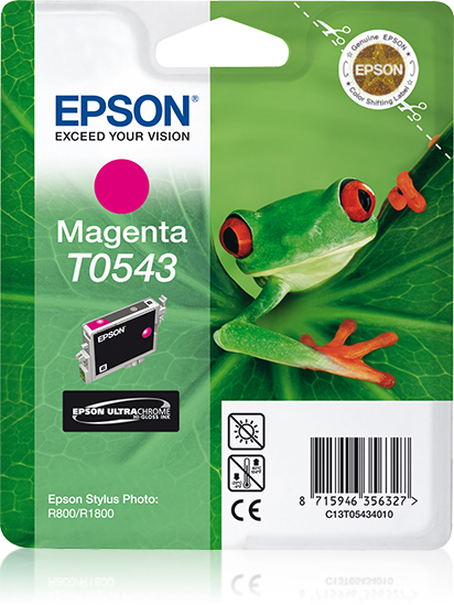 Epson C13T05434010/T0543 Ink cartridge magenta, 400 pages ISO/IEC 24711 13ml for Epson Stylus Photo R 800
