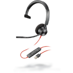 POLY Blackwire 3310 Headset Wired Head-band Office/Call center USB Type-A Black