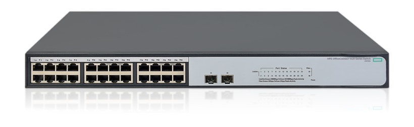 Hewlett Packard Enterprise OfficeConnect 1420 24G 2SFP+ Unmanaged L2 Gigabit Ethernet (10/100/1000) 1U Grey