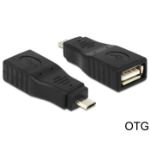 DeLOCK 65549 cable gender changer Micro USB2.0-B USB2.0-A Black