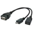 Gembird A-OTG-AFBM-04 USB cable 0.15 m Micro-USB B USB A Black