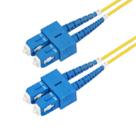 StarTech.com 2m (6.6ft) SC to SC (UPC) OS2 Single Mode Duplex Fiber Optic Cable, 9/125µm, 40G/100G, Bend Insensitive, Low Insertion Loss, LSZH Fiber Patch Cord