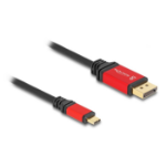 DeLOCK 80093 video kabel adapter 2 m USB Type-C DisplayPort Zwart, Rood