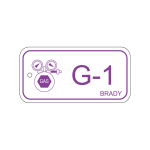 Brady ENERGY TAG-G-1-75X38MM-PP/25 non-adhesive label 25 pc(s) Purple, White Rectangle