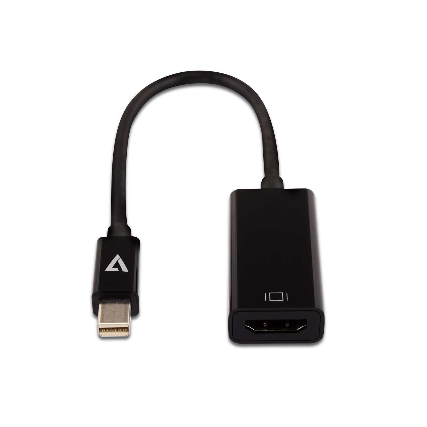 Image of V7 Black Video Adapter Mini DisplayPort Male to HDMI Female Slim