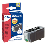 Pelikan 4103239/C36 Ink cartridge black pigmented, 405 pages ISO/IEC 19752 19ml (replaces Canon PGI-520PGBK) for Canon Pixma IP 3600/MP 980