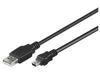 Microconnect USBAMB505 USB cable 0.5 m USB 2.0 USB A Mini-USB B Black