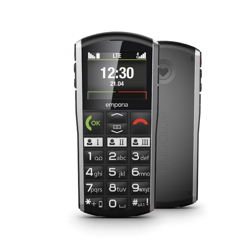 Image of Emporia Simplicity LTE 5.08 cm (2") 90 g Black Senior phone