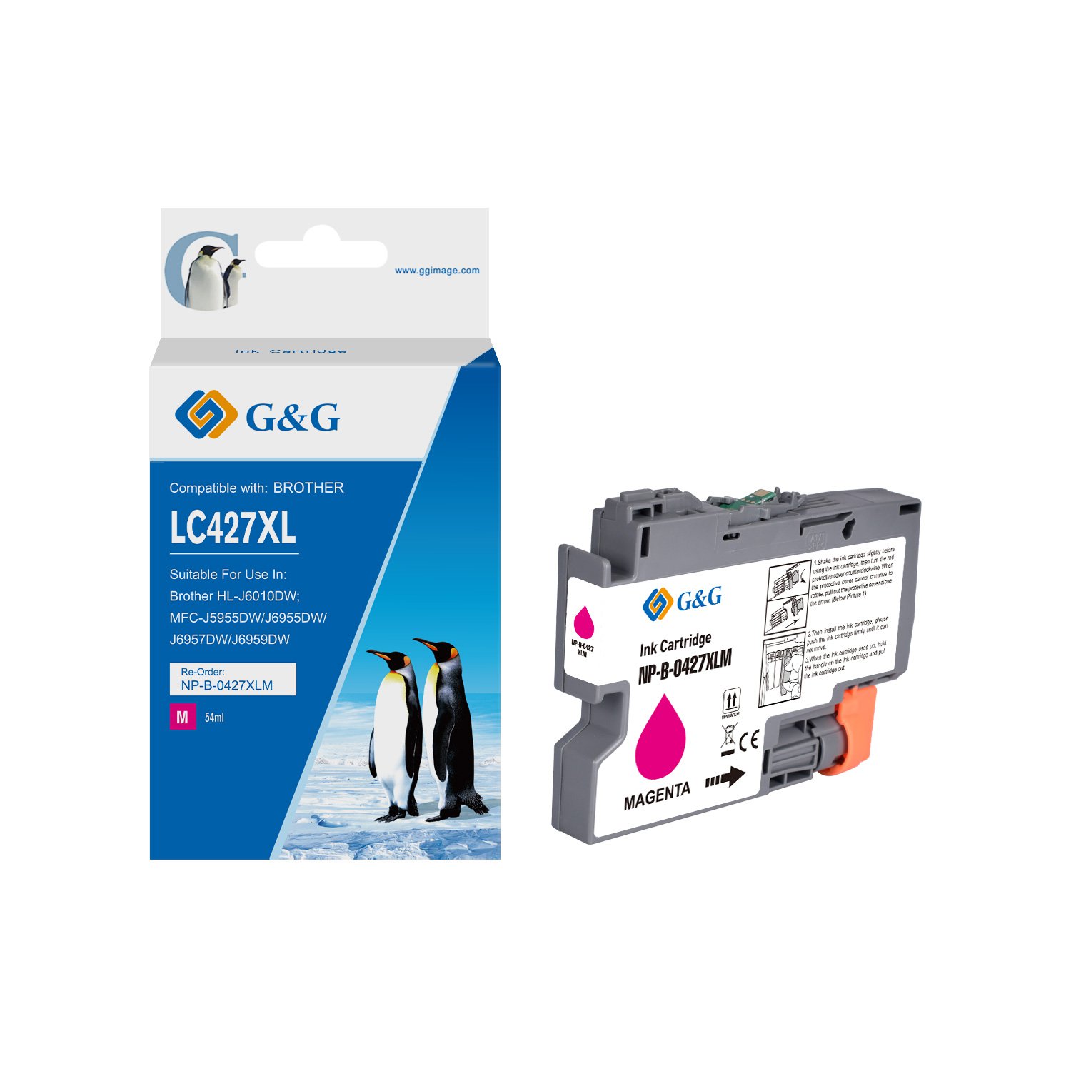 Image of CTS Wholesale Compatible Brother LC427XLM High Capacity Magenta Ink Ca