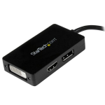 StarTech.com A/V travel adapter: 3-in-1 Mini DisplayPort to DisplayPort, DVI or HDMI converter