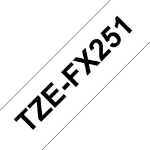 Brother TZE-FX251 label-making tape Black on white