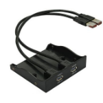 Sedna SE-FP-USB3-02 drive bay panel 8,89 cm (3.5") I/O ports paneel Zwart