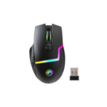 MARVO Scorpion M791W Wireless and Wired Dual Mode Gaming Mouse, Rechargeable, RGB with 7 Lighting Modes, 6 adjustable levels up to 10000 dpi, Gaming Grade Optical Sensor with 8 Buttons, Black