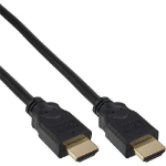InLine HDMI Kabel - High Speed HDMI Cable - St/St - verg. Kontakte - schwarz - 1m