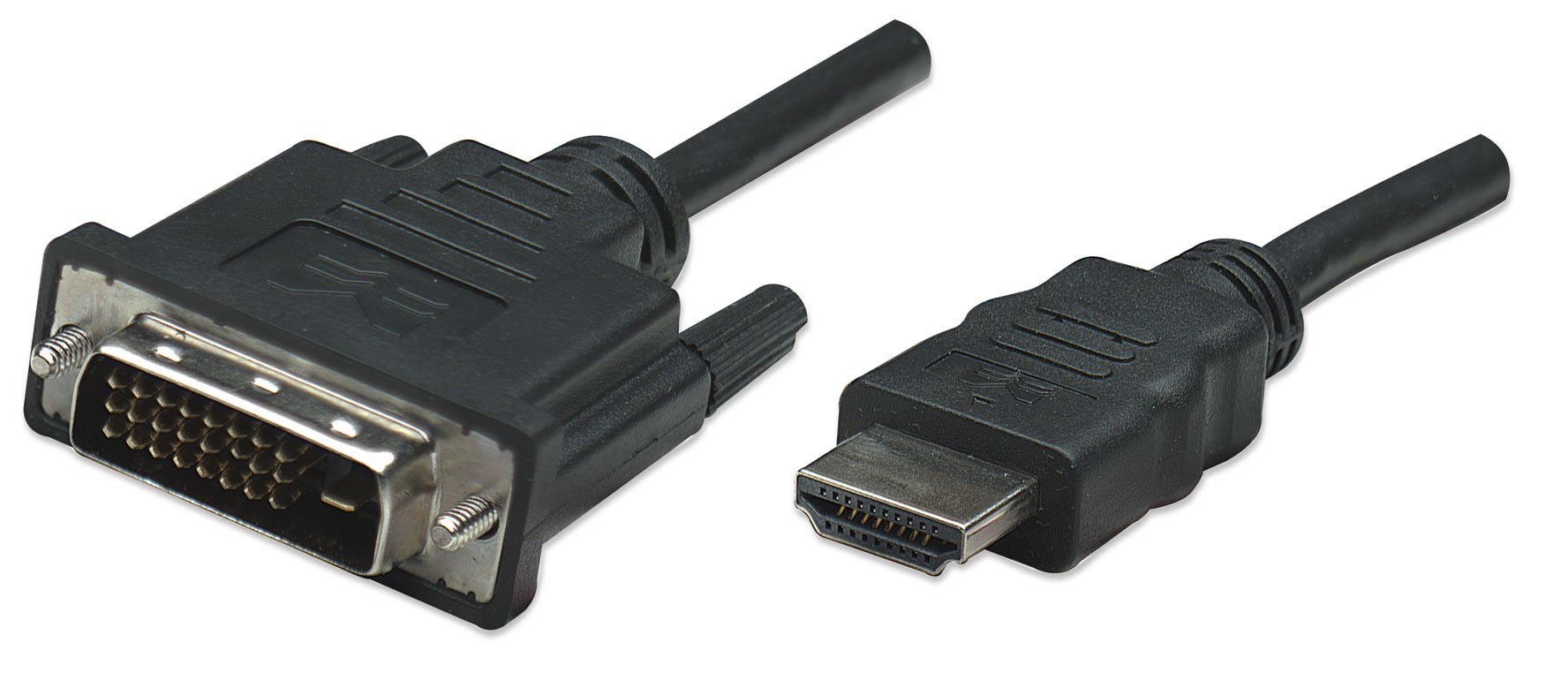 Manhattan HDMI to DVI-D 24+1 Cable. 1m. Black. Lifetime Warranty. Equi