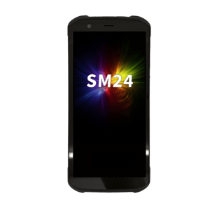 EU Product - Mobile SM24, Android, 6" HD+ display, 2.4 GHz octa-core, 8GB RAM, 128GB storage, 2D imager, NFC, Wi-Fi 6E, 4G/LTE, GPS, Bluetooth 5.3, 16MP/8MP cameras, IP67 and MIL-STD-810H certified with hot-swappable battery.