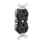 Leviton CR20-E socket-outlet NEMA 5-20R Black